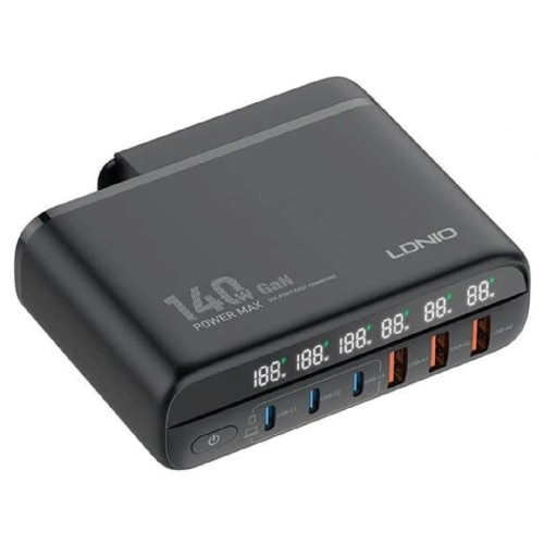 USB CHARGER  A6140C 140W GAN 3xUSB-A & 3xUSB-C BLACK